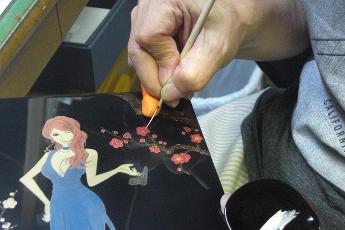 輪島塗 本蒔絵 峰不二子 制作工程