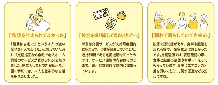 「そよ風定期巡回」利用のお客様の声