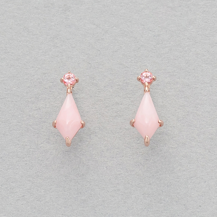 K10PG PIERCED EARRING /PINK OPAL, TOPAZ  \27,500（税込）