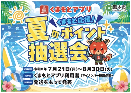 地元のプロスポーツ観戦や商品券が当たる「くまもと応援！夏のポイント抽選会」がスタート！