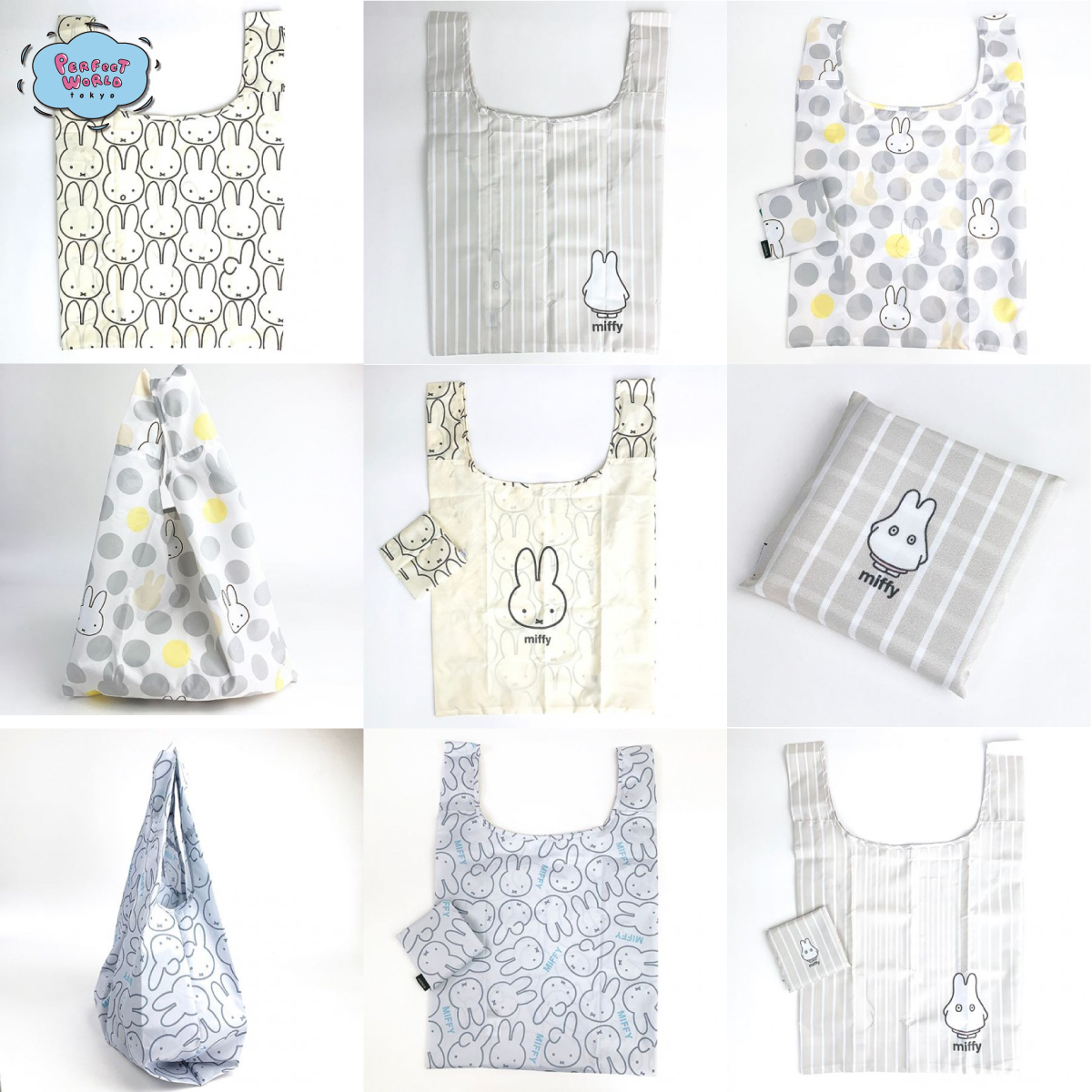 ミッフィーの新作エコバッグ♪シンプル定番柄なのにトレンドを抑えちゃう今年のミッフィはさすが！人気のおばけミッフィーも。