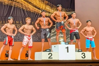 【名城大学】「中部学生フィジーク大会」 170cm超級　押谷晃輔選手(法学部３年)が初出場で優勝！