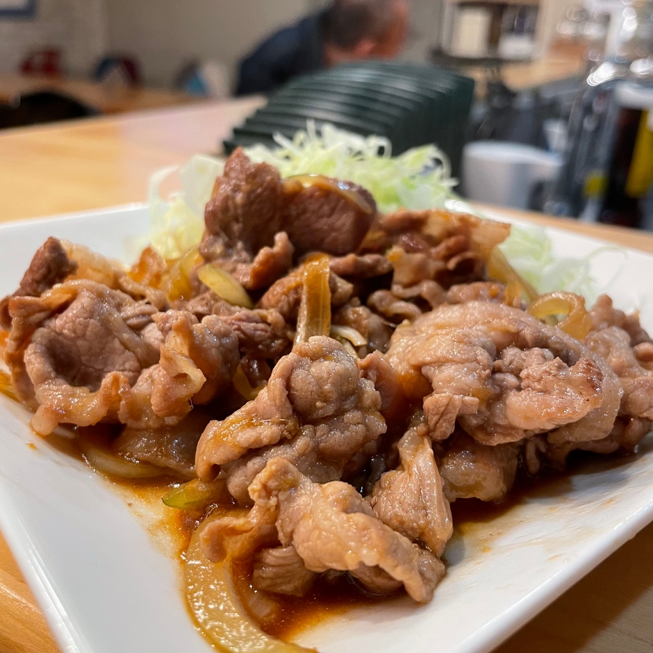 家庭の生姜焼き