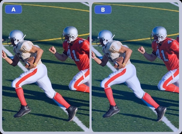 VISAイメージ：視聴者は2つのクリップを並べて視聴し、より画質が良いものを選択