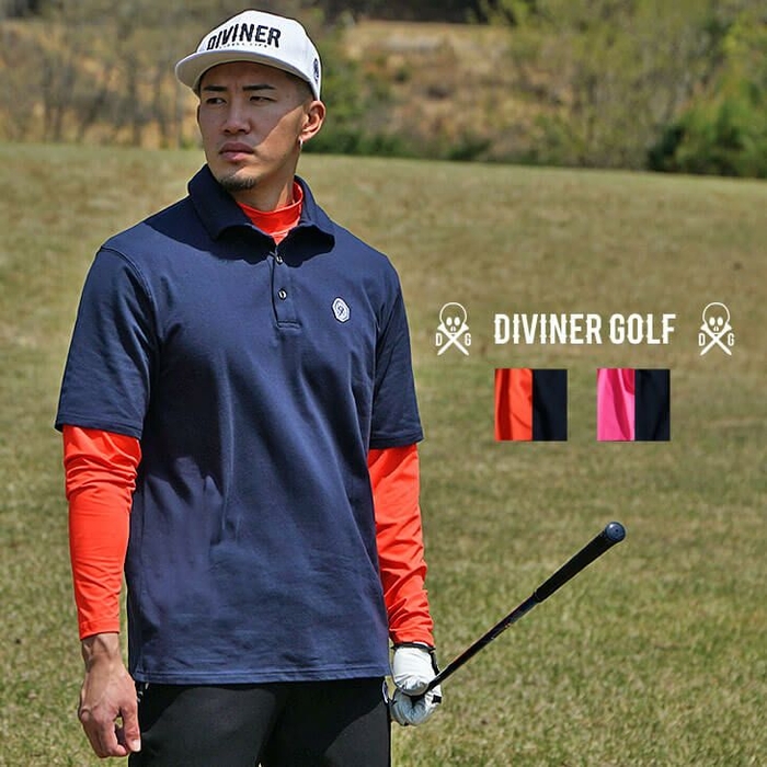 DIVINER GOLF レイヤードポロシャツ