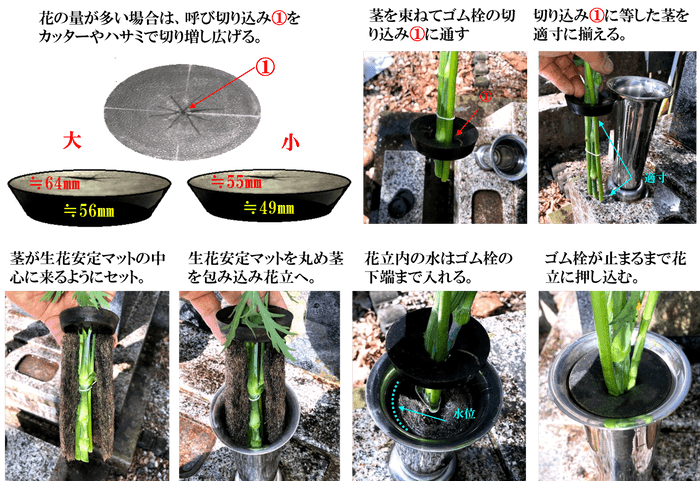 仏花の微笑み手順