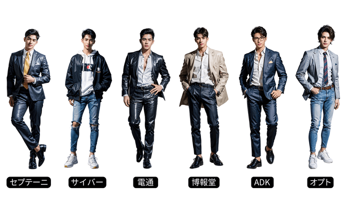 「働く男子図鑑」内の広告代理店