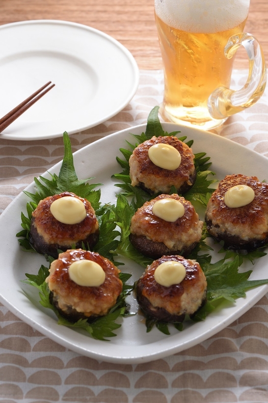 しいたけ詰め鶏つくね