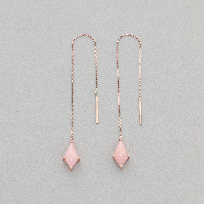 K10PG PIERCED EARRING /PINK OPAL \24,200(税込)