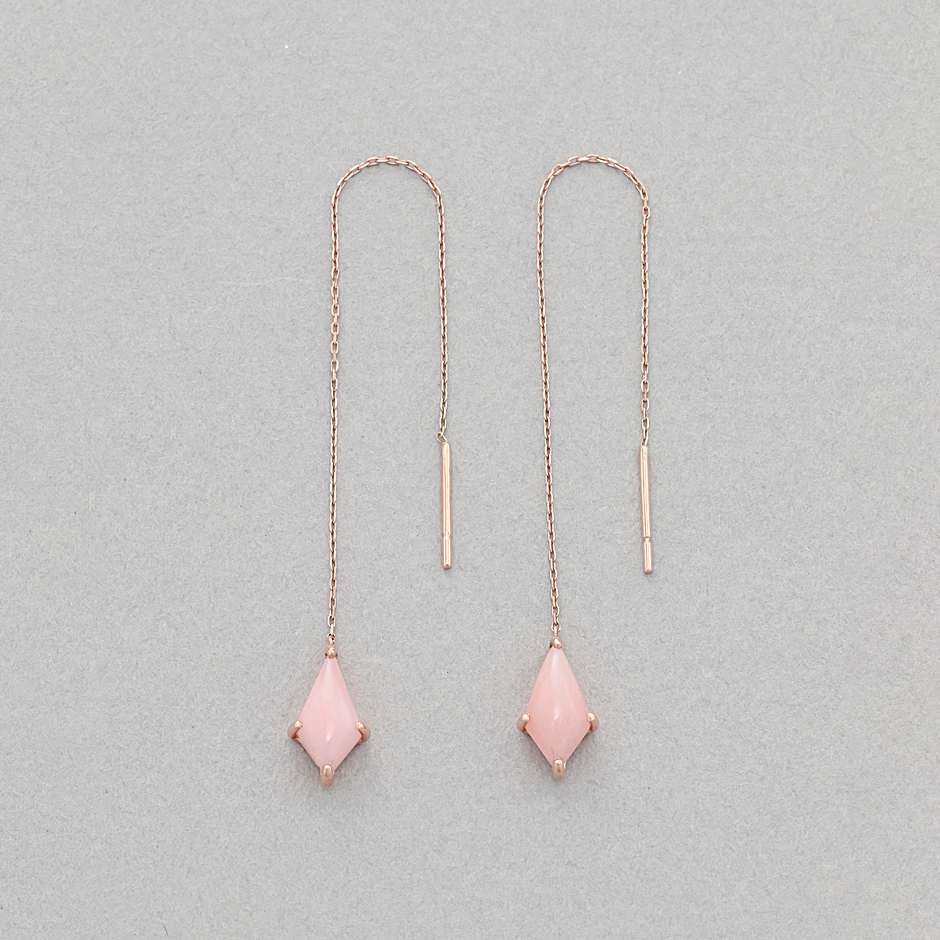 K10PG PIERCED EARRING /PINK OPAL \24,200(税込)