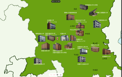 全国大学マップ(京都市内)
