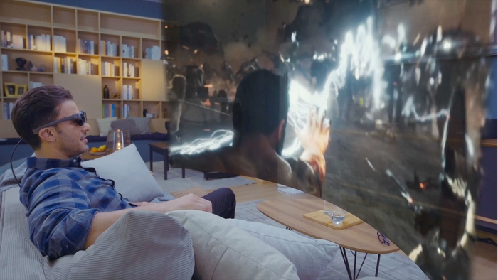 120インチFull HDデュアルディスプレイ