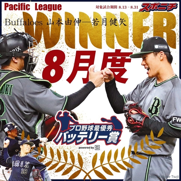 パ・リーグ　山本由伸ー若月健矢捕手