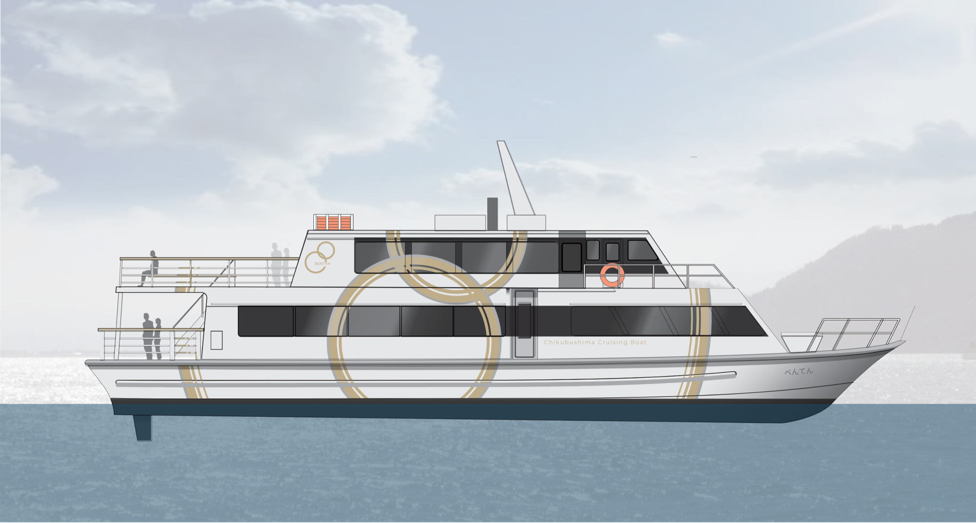 秀吉ゆかりの「長浜」と「竹生島」を結ぶ定期船 琵琶湖汽船「べんてん」をリニューアルします!