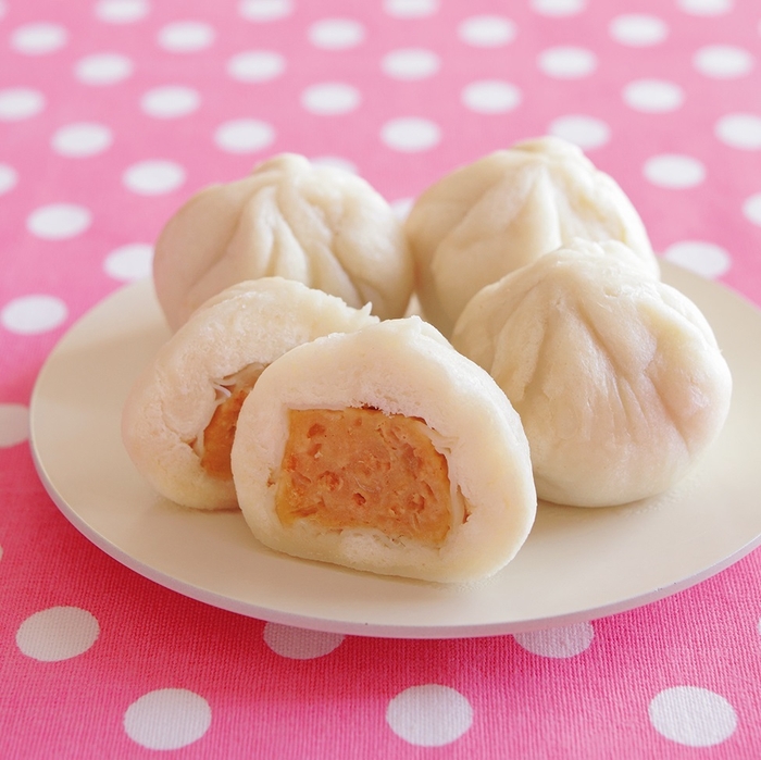 「ぎゅっと包んで★mini肉まん」。市販のシュウマイを食パンで包んでレンチンするだけ!