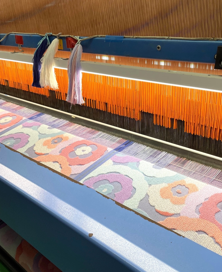 多色ジャガード織り