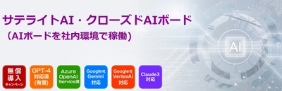 サテライトオフィス、オンプレミス/自社クラウド環境向けに 法人向け生成AIセキュリティ強化版 「クローズドAIボード」を提供開始