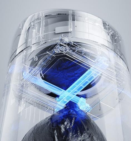 ゴミ箱の中でゴミ袋が熱圧着技術でしっかり密封