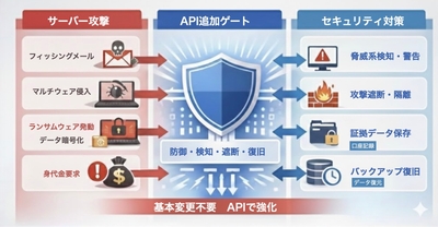 API接続にて可能とするセキュリティー強化