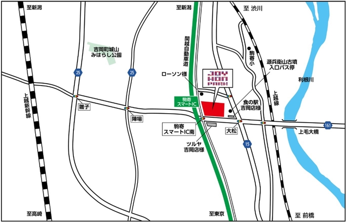 ジョイホンパーク吉岡 地図