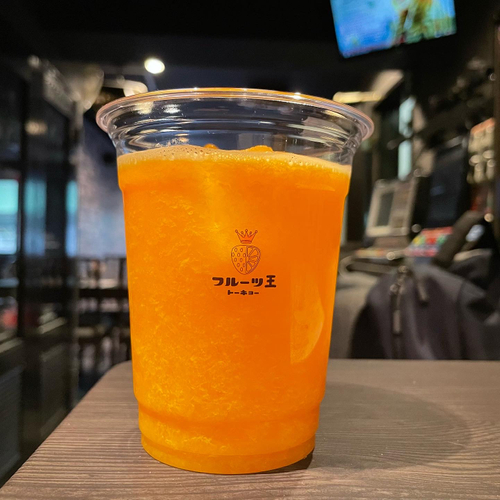 季節限定 清見オレンジのつぶつぶ生絞りジュース　