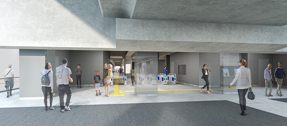 「YBP口改札」完成イメージ