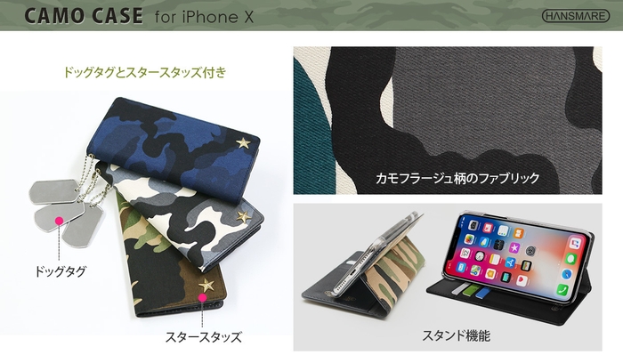 iPhone X専用ケース「CAMO CASE」仕様