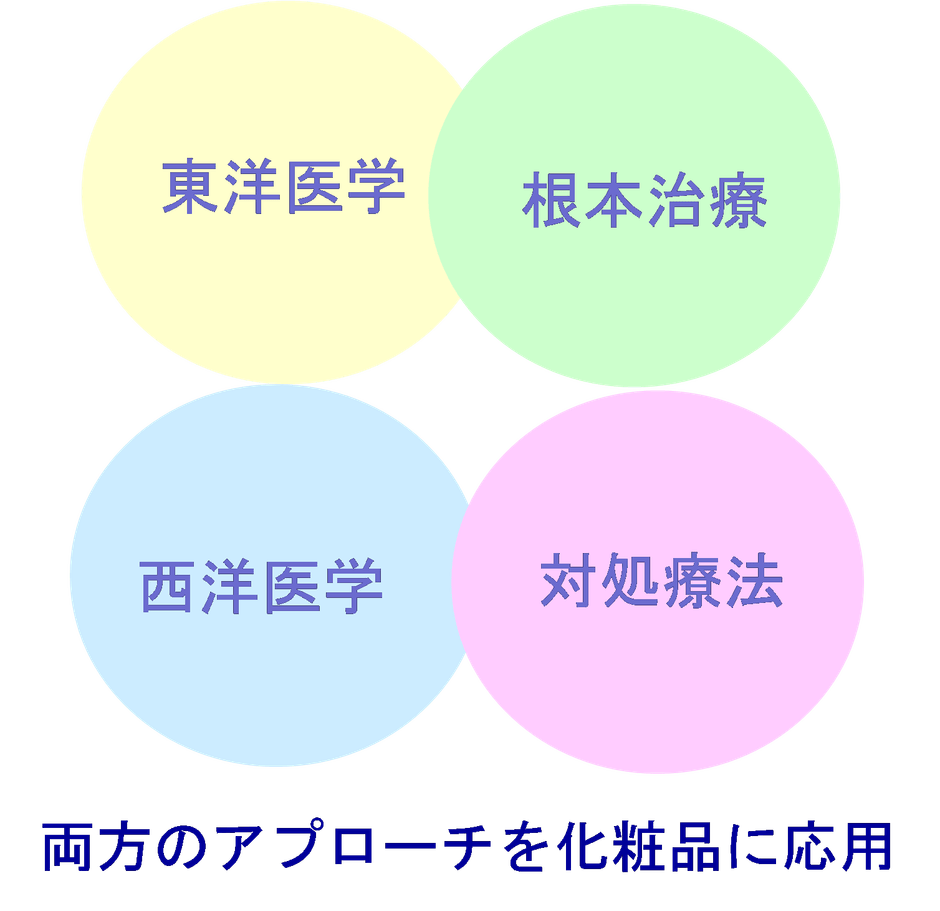 東洋医学と西洋医学を化粧品に応用