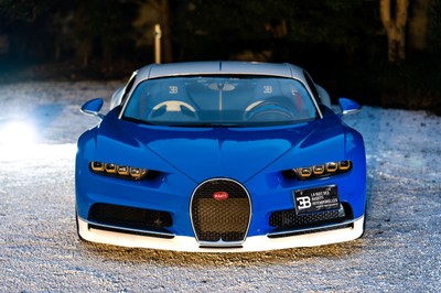 会場に展示されたBUGATTI CHIRON SPORT