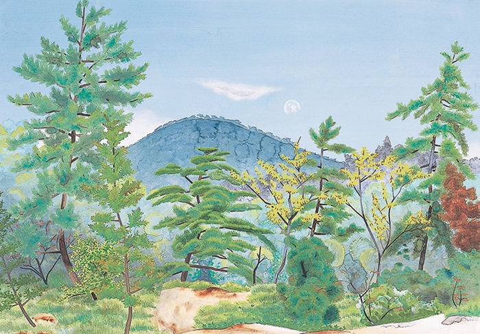 小野春男　《風景(月)》　制作年不詳　笠岡市立竹喬美術館蔵