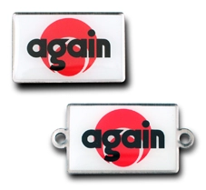 ◆PINS FACTORY（ピンズファクトリー）◆　ピンズ実例No.612ふるさと復興支援net.　様　「againピンズ＆ストラップ」★ボランティア活動のＰＲや募金活動に使用されるオリジナルグッズ