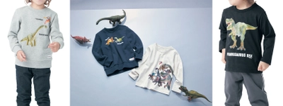 ベルメゾン シュライヒ創立85周年記念コラボ  『シュライヒ リアル恐竜プリント長袖Tシャツ』 『シュライヒ リアル恐竜プリントスウェットシャツ』 8月6日より発売開始