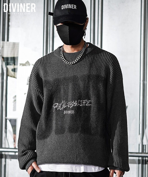 Ephemeral Logo Knit(チャコール)