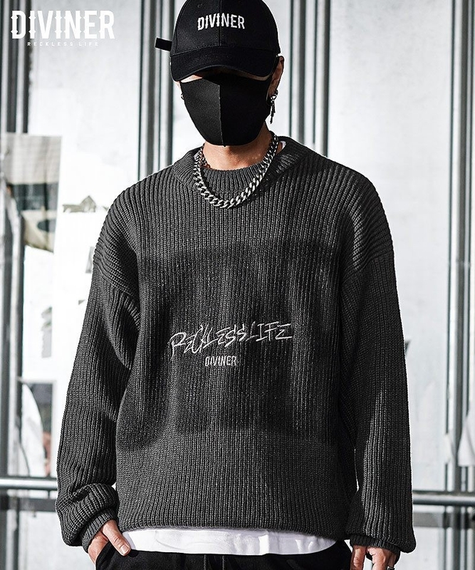 Ephemeral Logo Knit(チャコール)