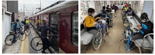 サイクルトレインご利用の様子(2022年4月)