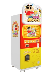 “累計10万食突破”クレヨンしんちゃんのサイネージ付き しゃべるポップコーン自販機が11月18日に販売を再開！ 『クレヨンしんちゃん おてんこ もりもりポップコーン』
