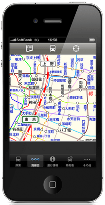 路線図は操作性抜群！