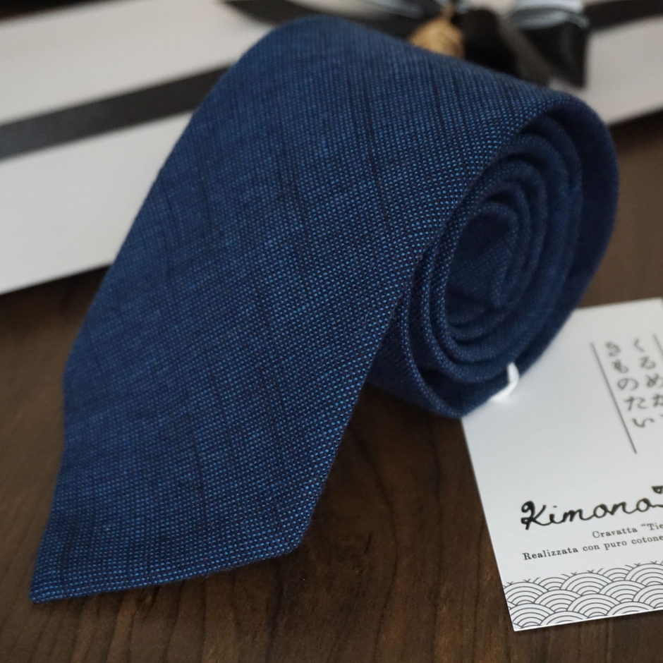 【華紺】久留米絣ネクタイKimonissimo