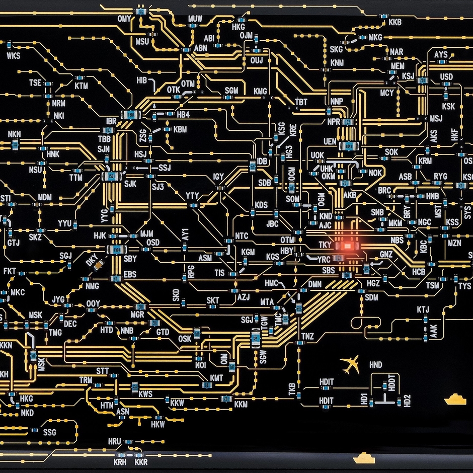 東京回路線図　iPhone 12 Pro　黒(拡大)