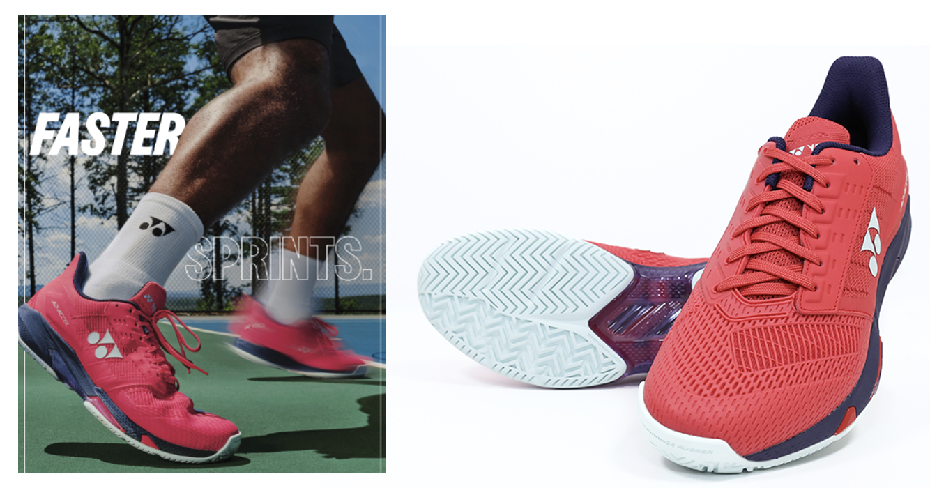 シューズ スニーカー アクセル カーボン内蔵新構造シャンクが生み出す、コートを駆け巡る加速力