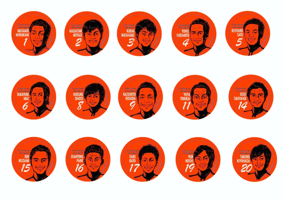 選手缶バッジデザイン