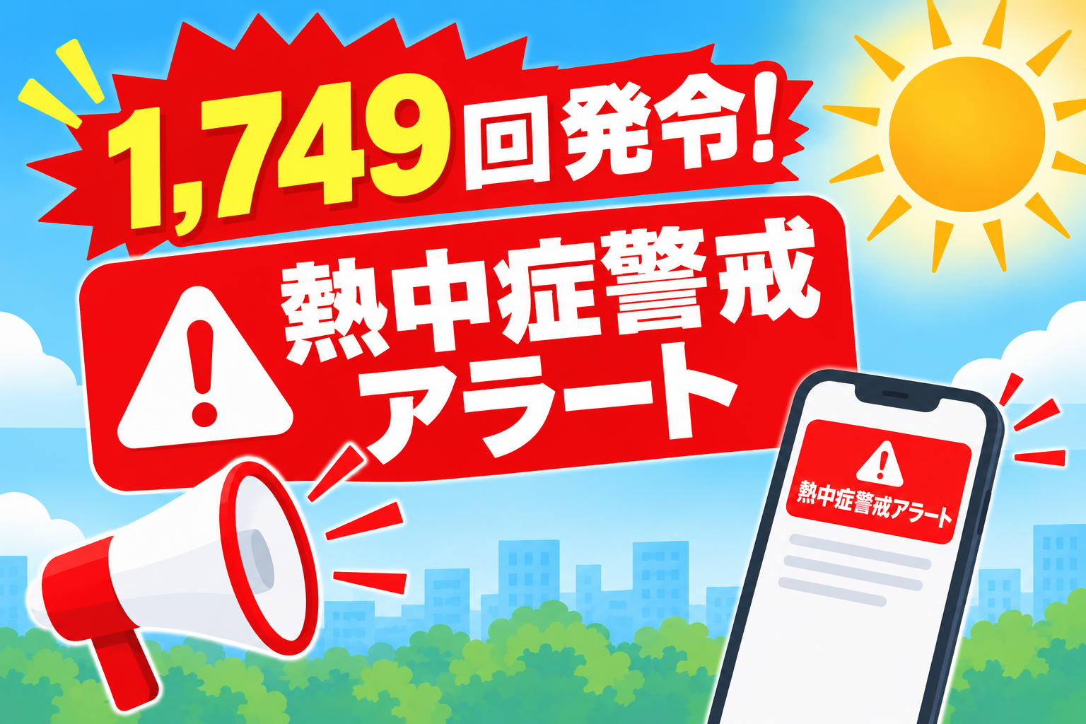 1,749回発令、過去最多を更新　熱中症警戒アラートは活用されているか