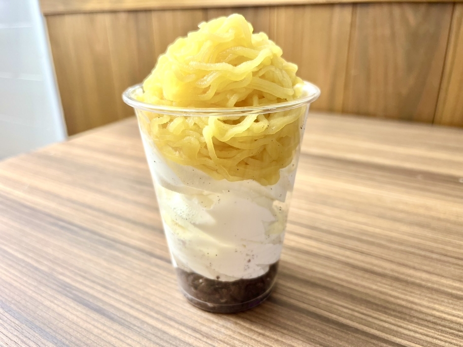 トミーファームのシルクスイート純度100%ペーストを使用した「いもんぶらんそふと」