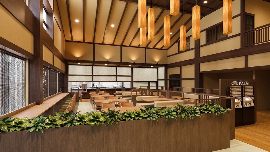 イメージ画像　カウンター席と小上がり席