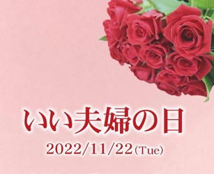 11月22日(火)【いい夫婦の日】心安らぐひととき、花が彩るふたりの時間。