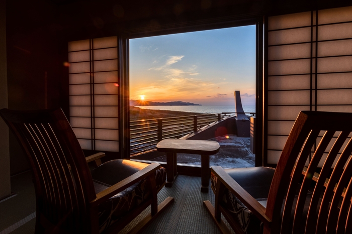 2階|温泉展望風呂付き船首和室-デッキ付/一例