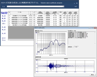 業界初『SS21／正弦波合成法による地震波作成プログラム』が 「国土交通省長周期地震動対策 *1」で用いられる 「基整促波」の作成機能を強化