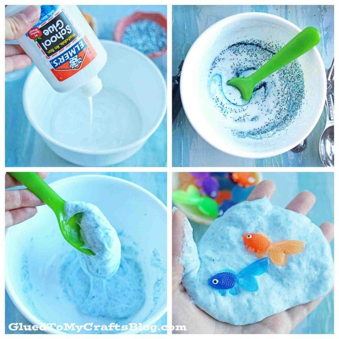 グルーにいろんな素材を入れて