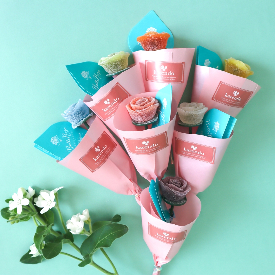 お好きなフレーバーを選んでオリジナルグミブーケが作れます!