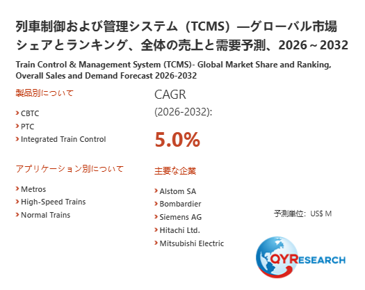 【最新予測】列車制御および管理システム（TCMS）市場規模は2032年までに4013百万米ドルへ、CAGR5.0%で拡大（QYResearch）